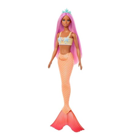 BAMBOLA BARBIE DREAMTOPIA SIRENA CAPELLI ROSA E CODA ARANCIO MATTEL HRR02 HRR05