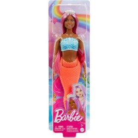 BAMBOLA BARBIE DREAMTOPIA SIRENA CAPELLI FUCSIA E CODA ROSSA MATTEL HRR02 HRR04