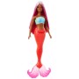 BAMBOLA BARBIE DREAMTOPIA SIRENA CAPELLI FUCSIA E CODA ROSSA MATTEL HRR02 HRR04