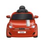 AUTO ELETTRICA PER BAMBINI FIAT 500 ROSSA R/C 12V, ING.MP3, MICROSD E USB, LUCI LED GLOBO 421