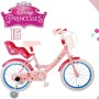 BICICLETTA PER BAMBINI 16" DISNEY PRINCIPESSE CON CESTINO, PORTABAMBOLE LUBEX 36716