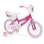 BICICLETTA PER BAMBINI 16" DISNEY PRINCIPESSE CON CESTINO E PORTA BAMBOLE MANDELLI 120165105