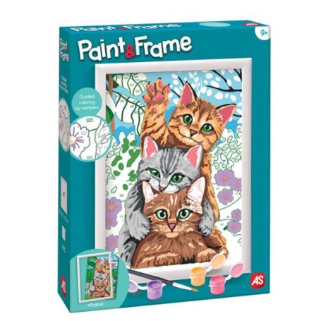 SET PITTURA PAINT E FRAME CON GATTINI DIVERTENTI AS 41010