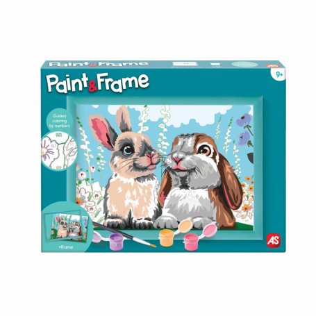 SET PITTURA PAINT E FRAME CON CONIGLIETTI CARINI AS 41011