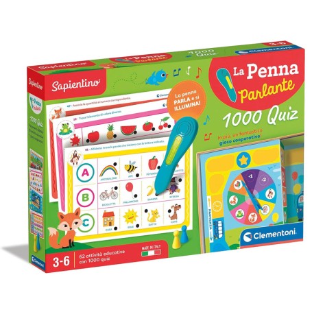SAPIENTINO PENNA INTERATTIVA 1000 QUIZ GIOCO EDUCATIVO CLEMENTONI 16798