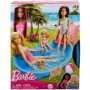PLAYSET BARBIE PISCINA CON BAMBOLA BARBIE E ACCESSORI MATTEL HRJ74