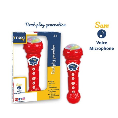 MICROFONO KARAOKE SAM CON EFFETTI LUMINOSI MEME MUSIC NXT70010
