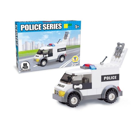 CAMION DELLA POLIZIA PENITENZIARIA COSTRUZIONI CLICK CLACK DA 66 PEZZI TEOREMA 68556