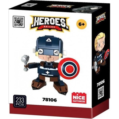 COSTRUZIONI HEROES BRICKS BLUE SOLDIER NICE 78106