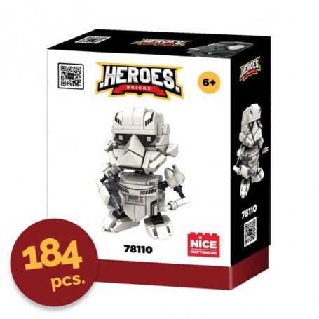 COSTRUZIONI HEROES BRICKS WHITE SOLDIER NICE 78110
