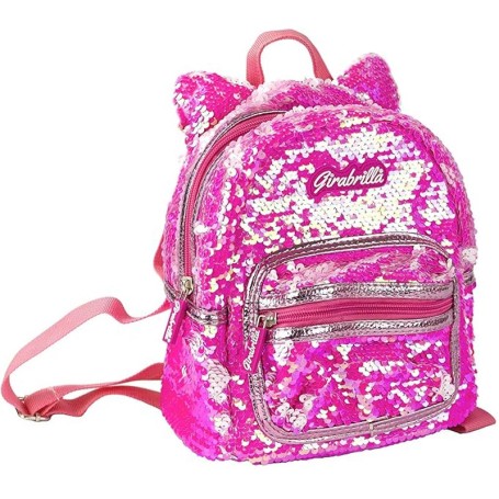ZAINO KITTY MAGENTA BIANCO GIRABRILLA MINI BACKPACK NICE 02508