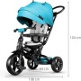 TRICICLO PRIME BLU EVOLUTIVO, SEDUTA REVERSIBILE, RECLINABILE CON RUOTE EVA QPLAY 100.00