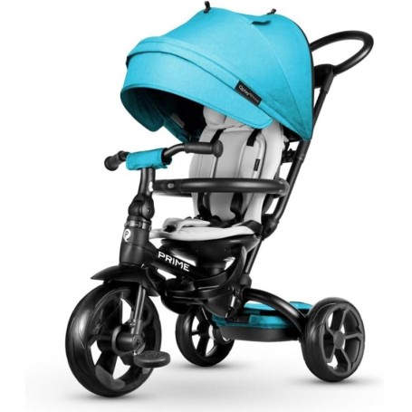 TRICICLO PRIME AZZURRO EVOLUTIVO, SEDUTA REVERSIBILE, RECLINABILE CON RUOTE EVA QPLAY 100.00