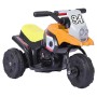MOTO ELETTRICA PER BAMBINI 3 RUOTE ARANCIONE 6V CON RETROMARCIA E SUONI 7005