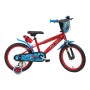 BICICLETTA PER BAMBINI 16'' MARVEL SPIDERMAN CON 2 FRENI, BORRACCIA E FRONTALINO LUBEX 36587