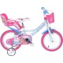 BICICLETTA PER BAMBINI 16" SIRENETTA ALYSSA CON CESTINO E PORTA BAMBOLE DINO BIKE 164R-ALS