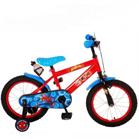 BICICLETTA PER BAMBINI 16" MARVEL SPIDERMAN CON CON BORRACCIA, 2 FRENI, MOVIMENTI A SFERA 21664