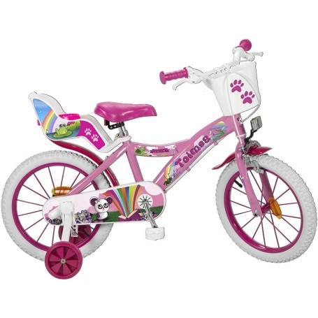 BICICLETTA PER BAMBINI 16" FANTASY CON 2 FRENI E CESTINO TOIMSA 16221