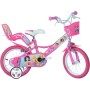 BICICLETTA PER BAMBINI 16" DISNEY PRINCIPESSE CON 2 FRENI, CESTINO E PORTABAMBOLA DINO BIKE 164RLPRI