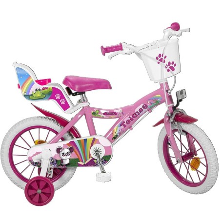 BICICLETTA PER BAMBINI 14" FANTASY CON 2 FRENI E CESTINO TOIMSA 14111