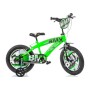 BICICLETTA PER BAMBINI 16" BMX NERA/ARANCIO DINO 165XC04