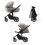 TRIO PRIME 2 SHADOW GRIGIO 3 IN 1 CON BORSA, FASCIATOIO, ZANZARIERA E MATERASSINO PER NAVICELLA KINDERCRAFT 21768