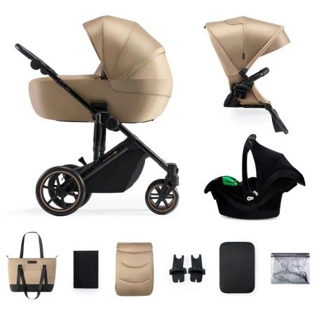 TRIO PRIME 2 SANDROSE BEIGE 3 IN 1 CON BORSA, FASCIATOIO, ZANZARIERA E MATERASSINO PER NAVICELLA KINDERCRAFT 21775