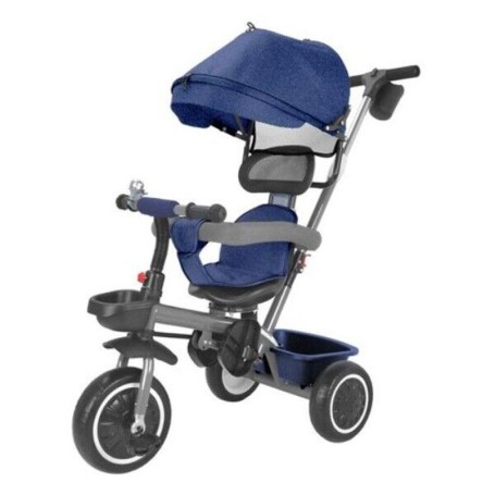 TRICICLO ODIGINO BLU EVOLUTIVO 4 IN 1 CON CAPPOTTA E CESTINI PORTAOGGETTI ODG 927