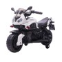 MOTO ELETTRICA PER BAMBINI BIANCA 6V CON SUONI LUCI E RETROMARCIA GLOBO 41551