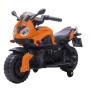 MOTO ELETTRICA PER BAMBINI ARANCIO 6V CON SUONI LUCI E RETROMARCIA GLOBO 41553