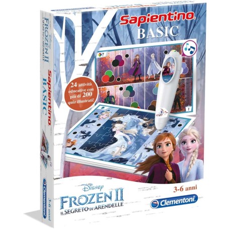 SAPIENTINO BASIC DISNEY FROZEN CON PENNA INTERATTIVA 200 QUIZ CLEMENTONI 16237