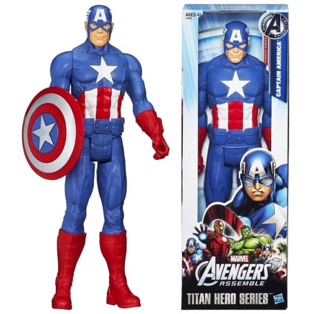 PERSONAGGIO MARVEL AVENGERS TITAN HERO SERIES 30 CM CAPITAN AMERICA HASBRO A4809