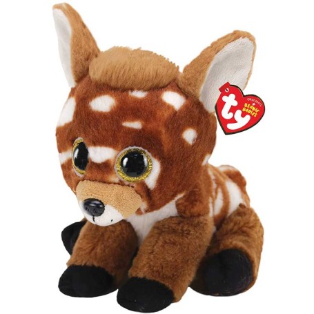 PELUCHE 33 CM BEANIE BOOS CERVO BIANCO E MARRONE BUCKLEY TY T90283
