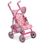 PASSEGGINO PER BAMBOLE FLOWER GARDEN ROSA MONI TRADE 6487