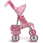 PASSEGGINO PER BAMBOLE FLOWER GARDEN ROSA MONI TRADE 6487