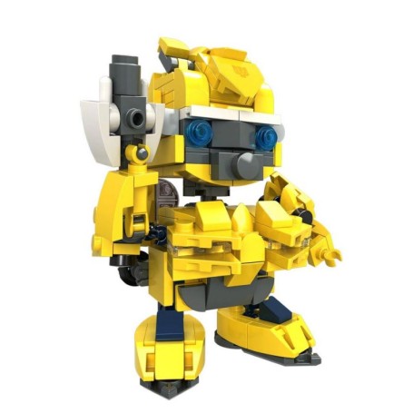 COSTRUZIONI HEROES BRICKS YELLOW CAR SOLDIER NICE 78108