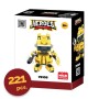 COSTRUZIONI HEROES BRICKS YELLOW CAR SOLDIER NICE 78108