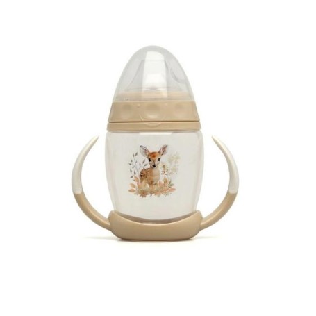 TAZZA DI APPRENDIMENTO STEP 1 ANTICOLICA 270 ML CERBIATTO TORTORA KIOKIDS 04261