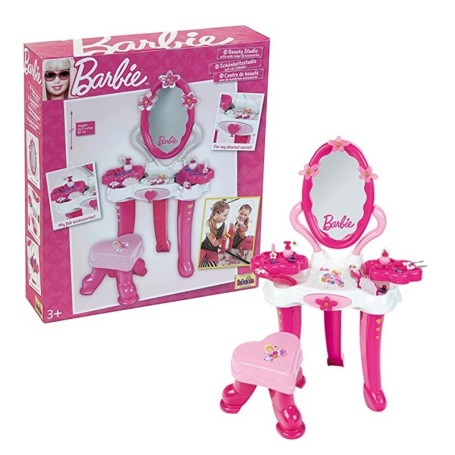 SPECCHIERA BARBIE TAVOLINO BEAUTY CON ACCESSORI E SGABELLO MATTEL 5769
