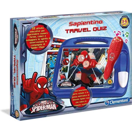 SAPIENTINO TRAVEL QUIZ SPIDERMAN GIOCO EDUCATIVO CLEMENTONI 16453 13269 (Italiano)