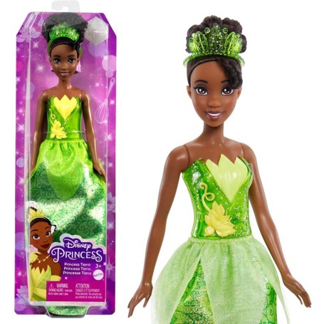 BAMBOLA PRINCIPESSE DISNEY 30 CM TIANA LA PRINCIPESSA E IL RANOCCHIO MATTEL HLW02 HLW04