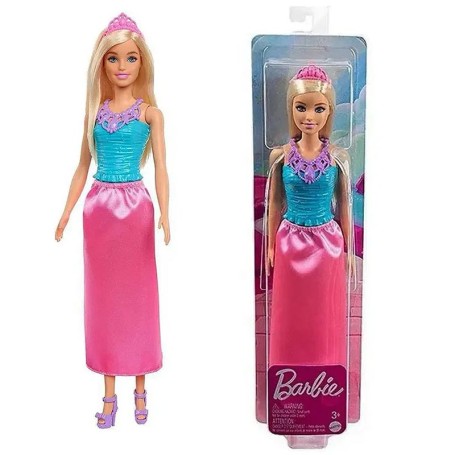 BAMBOLA BARBIE DREAMTOPIA 30 CM PRINCIPESSA BIONDA CELESTE ROSA MATTEL HGR00 HGR01 OFF