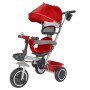 TRICICLO ODIGINO ROSSO EVOLUTIVO 4 IN 1 CON CAPPOTTA E CESTINI PORTAOGGETTI ODG 928