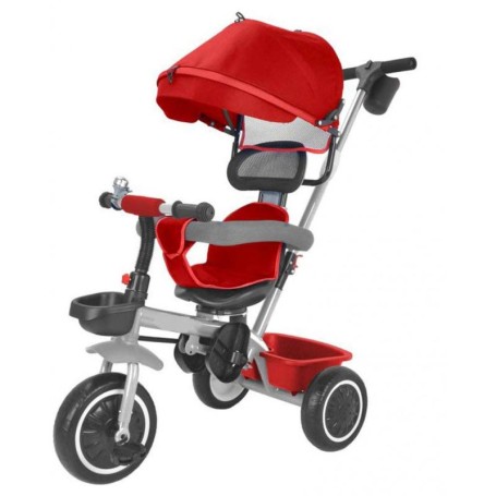 TRICICLO ODIGINO ROSSO EVOLUTIVO 4 IN 1 CON CAPPOTTA E CESTINI PORTAOGGETTI ODG 928