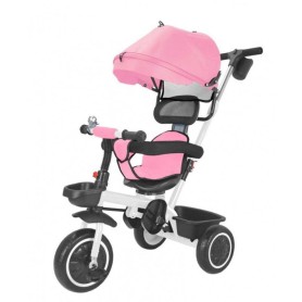 TRICICLO ODIGINO ROSA EVOLUTIVO 4 IN 1 CON CAPPOTTA E CESTINI PORTAOGGETTI ODG 926
