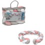 TRECCIA PROTETTIVA PARACOLPI PER LETTINO E CULLA GRIGIO ROSA KIOKIDS 0243