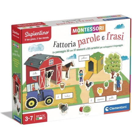 SAPIENTINO FATTORIA PAROLE E FRASI MONTESSORI GIOCO EDUCATIVO CLEMENTONI 16369