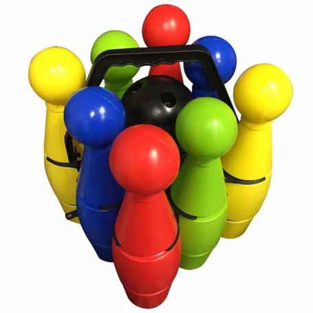 SET MAXI BOWLING CON 8 BIRILLI GRANDI E 2 PALLINE UNO GIOCHI 005