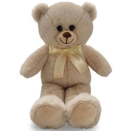 PELUCHE ORSO CLEO 40 CM BEIGE CON FIOCCO ODG 976