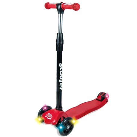 MONOPATTINO 3 RUOTE TEOSPORT ROSSO CON RUOTE LUMINOSE TEOREMA 52016